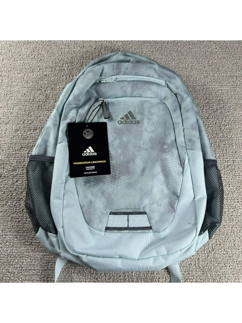 Adidas Foundation 6 Durable Unisex Backpack Green Gray